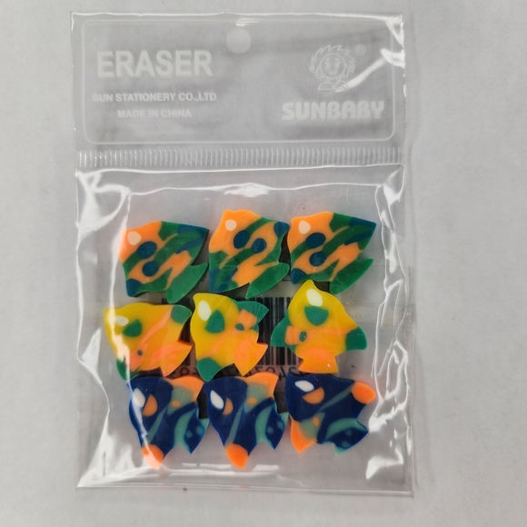 90s Vintage Mini Eraser Lot Sunbaby Stationary - Picture 2 of 7